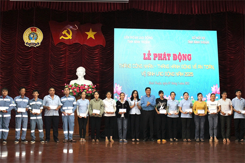Tỉnh Bình Thuận phát động Tháng Công nhân và Tháng hành động về An toàn, vệ sinh lao động năm 2025