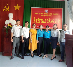 Liên đoàn Lao động huyện Hàm Tân có đảng viên mới