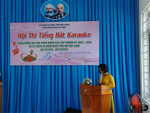 TỔ CHỨC HỘI THI TIẾNG HÁT KARAOKE TRONG CNVCLĐ NGÀNH XÂY DỰNG NĂM 2023