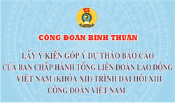 Lấy ý kiến góp ý vào Dự thảo Báo cáo của Ban Chấp hành Tổng LĐLĐ Việt Nam (khóa XII)