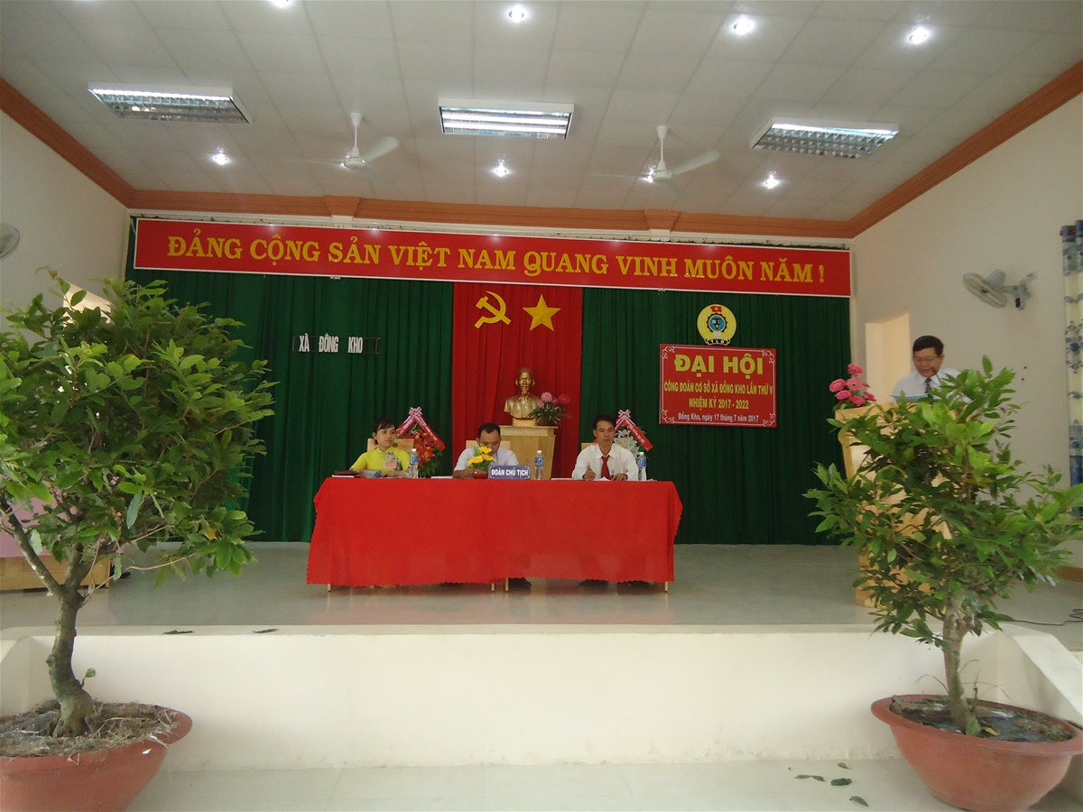 Tổ chức Đại hội điểm Công đoàn cơ sở xã Đồng Kho lần thứ V nhiệm kỳ 2017 - 2022
