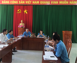 Ban Thường vụ LĐLĐ tỉnh làm việc với LĐLĐ cấp huyện về thực hiện nhiệm vụ trọng tâm năm 2019
