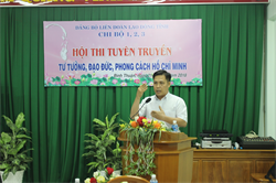 Hội  thi “Tuyên truyền  tư tưởng, đạo đức, phong cách Hồ Chí Minh”