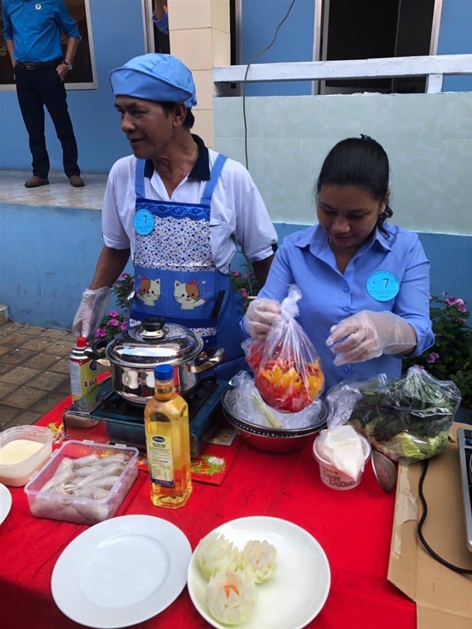 Một số hình ảnh của cuộc thi nấu ăn tại  Công đoàn cơ sở Công ty Cổ phần Môi trường và dịch vụ Đô thị Bình Thuận